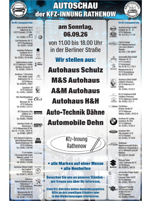 AUTOSCHAU der Kfz-Innung Rathenow