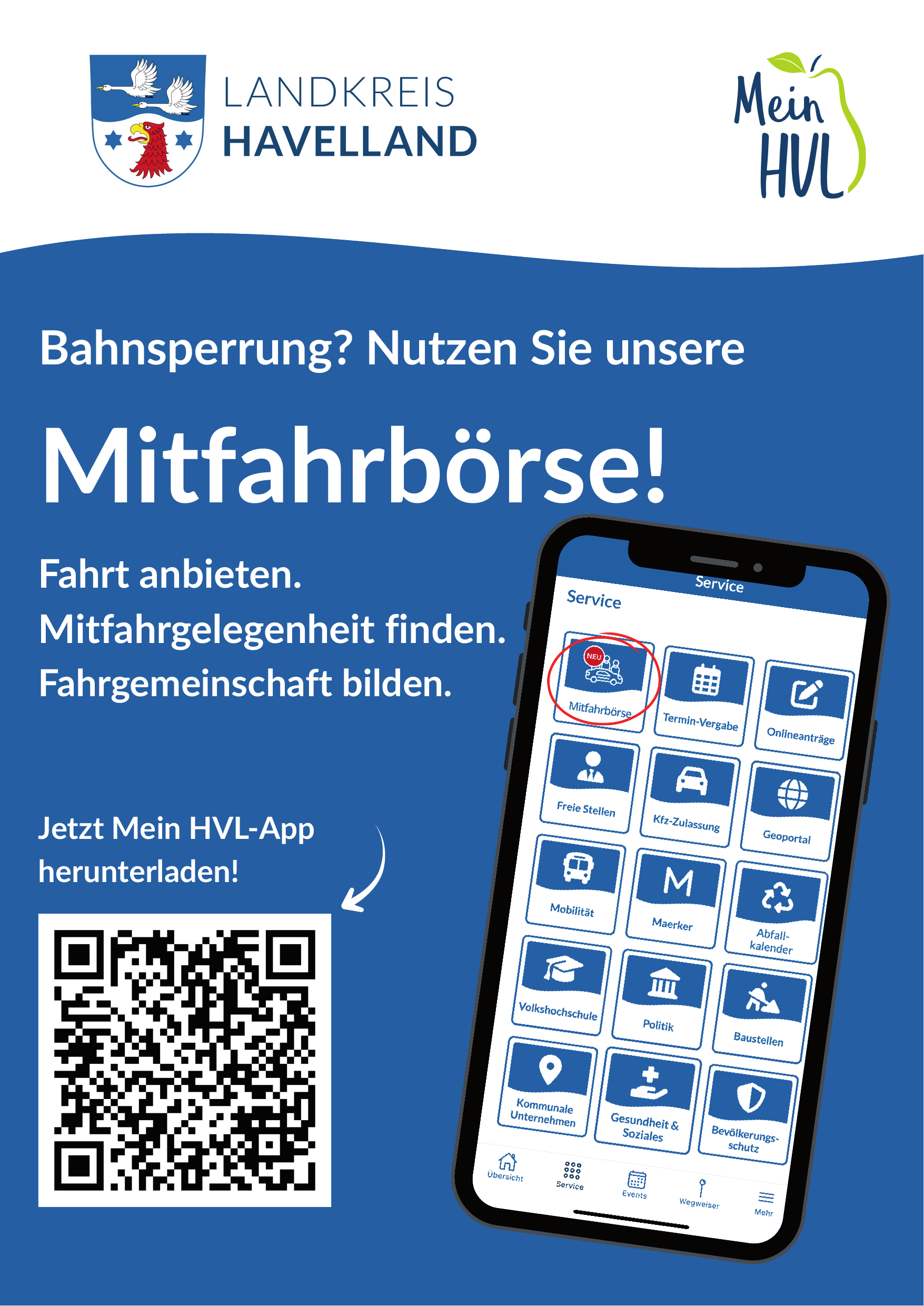 Mitfahrbörse des Landkreises Havelland